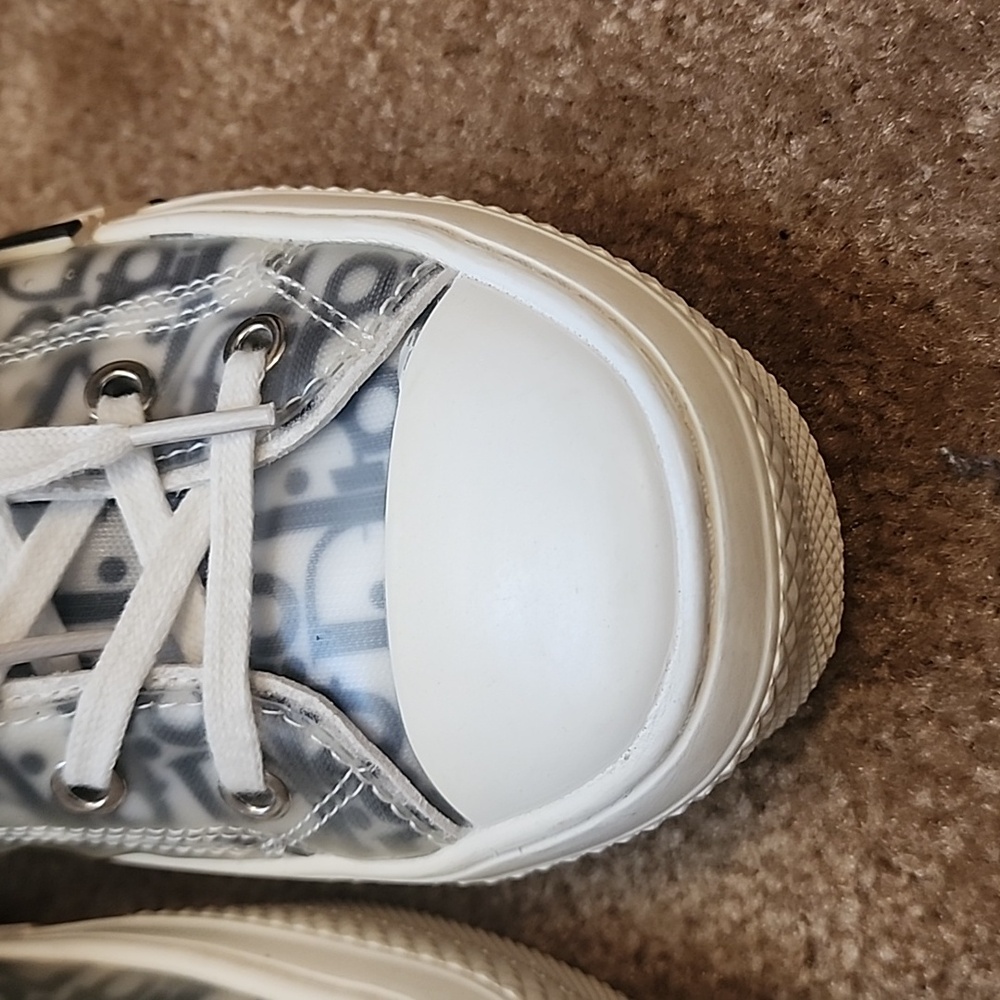 DIOR B23 High-Top Logo Oblique White Black Clear Translucent Sneakers Si… - Picture 4 of 14